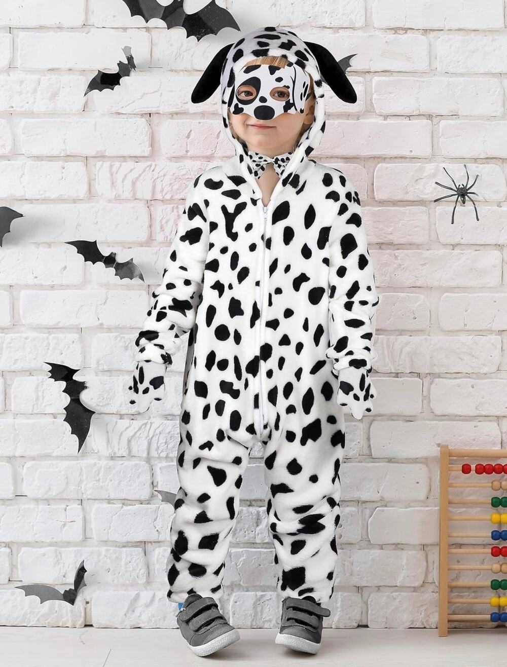 AOTHSO Toddler 3T  5-Piece Halloween Plush Dalmatian Costume NEW